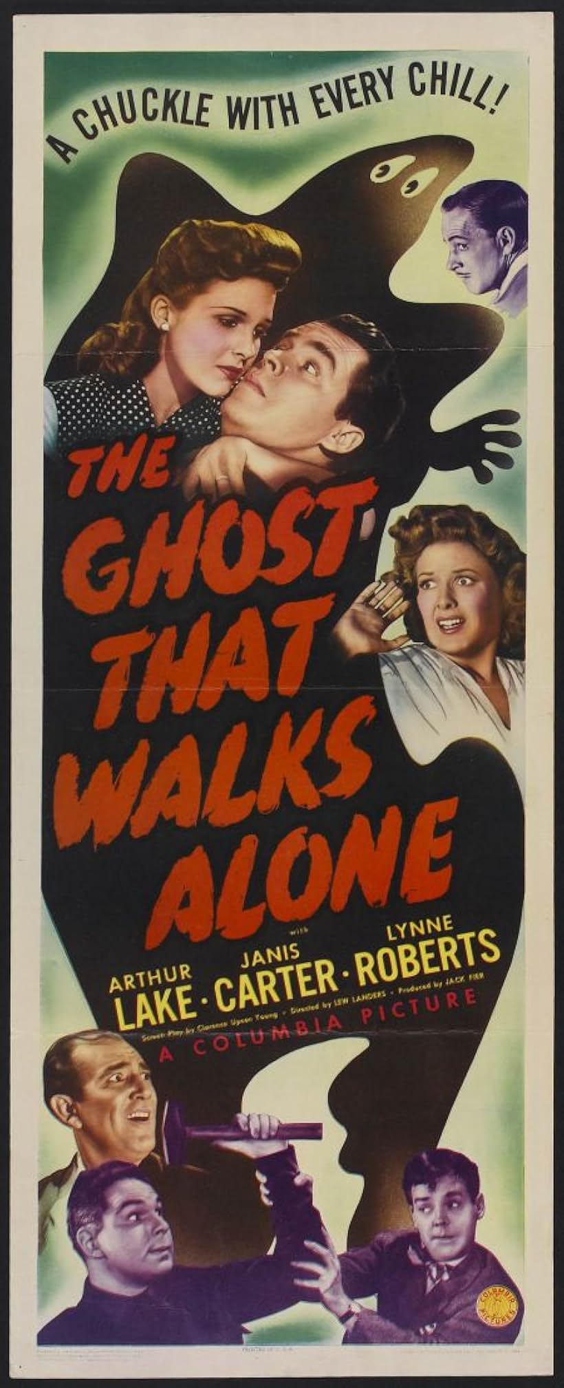 Janis Carter, Arthur Lake, Lynne Roberts, Frank Sully, and Matt Willis in The Ghost That Walks Alone (1944)