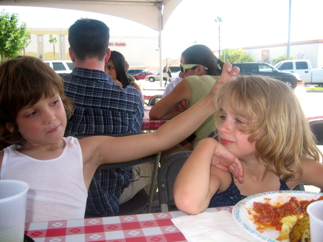 kai caster and joey king on the set of the watch