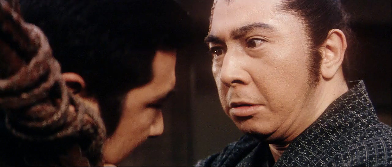 Tomisaburô Wakayama and Shintarô Katsu in Zatoichi and the Chest of Gold (1964)