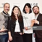 2018 Tribeca Film Festival Awards Ceremony NEW YORK, NY - APRIL 26: (L-R) Basil Tsiokos, Linda Goldstein Knowlton, Dava Whisenant, and Derek Waters attend the 2018 Tribeca Film Festival, presented by AT&T, Jury Awards hosted by Chloe Wine Collection at BMCC Tribeca PAC on April 26, 2018 in New York City.