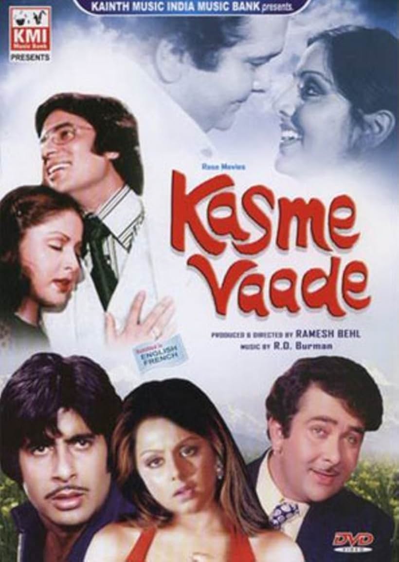 Amitabh Bachchan, Randhir Kapoor, Rakhee Gulzar, and Neetu Singh in Kasme Vaade (1978)