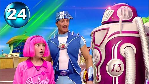 Stefán Karl Stefánsson, Magnús Scheving, and Julianna Rose Mauriello in LazyTown (2002)