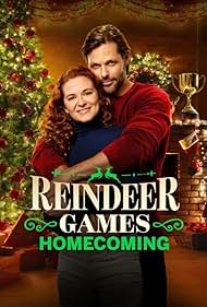 Sarah Drew and Justin Bruening in Reindeer Games Homecoming (2022)