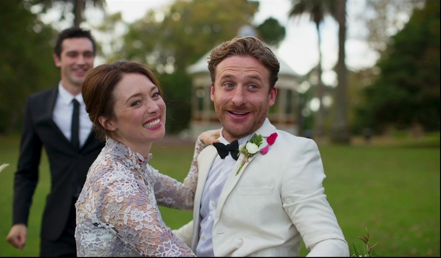 Dean O'Gorman, Antonia Prebble, and Matt Whelan in Pork Pie (2017)