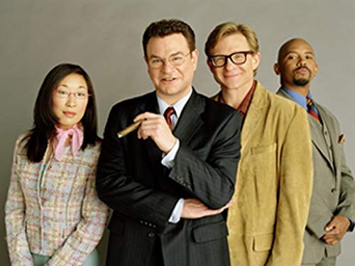 Michael Boatman, Sandra Oh, Jim Turner, and Robert Wuhl in Arli$$ (1996)