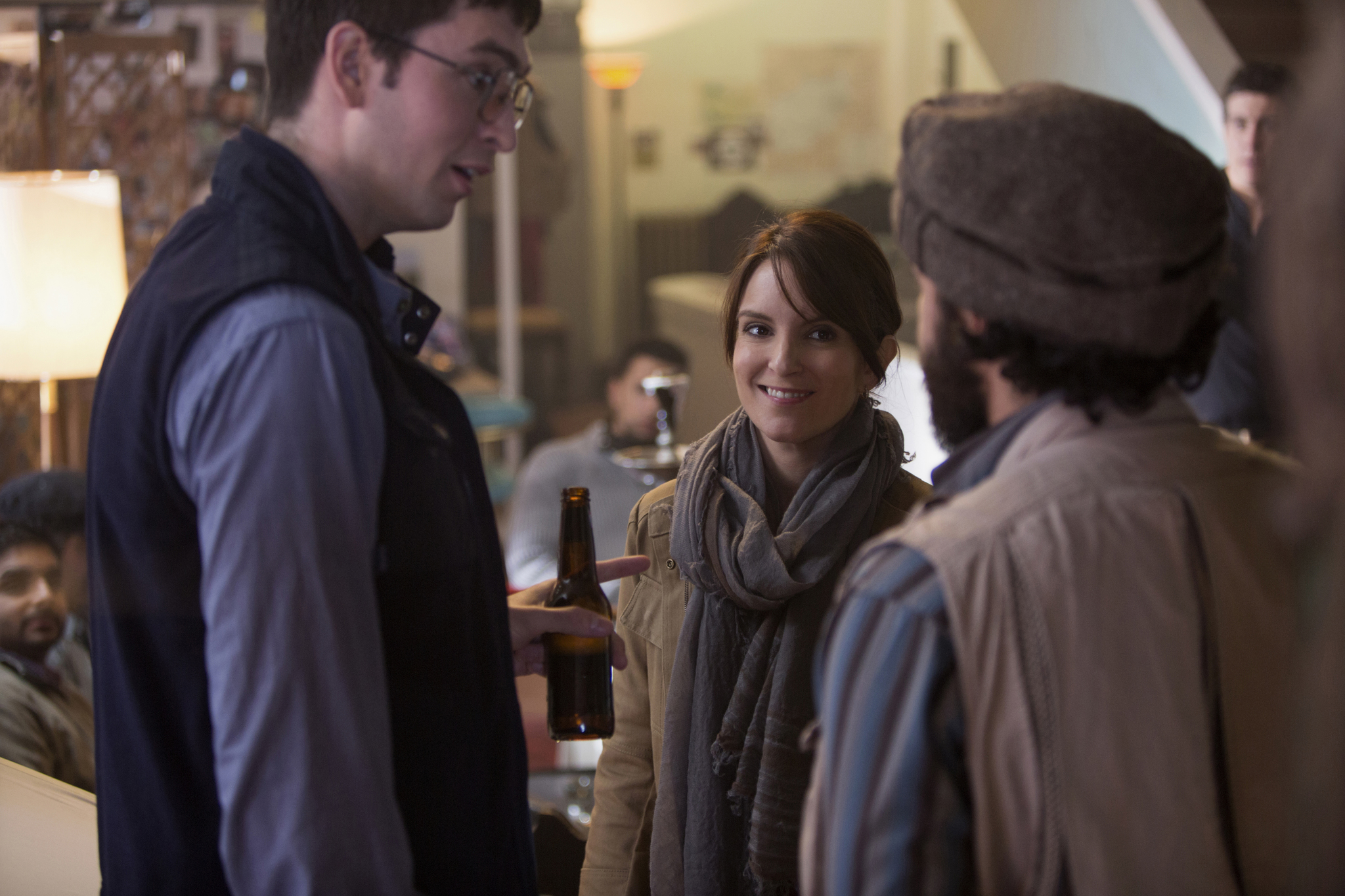 Tina Fey, Nicholas Braun, and Christopher Abbott in Whiskey Tango Foxtrot (2016)