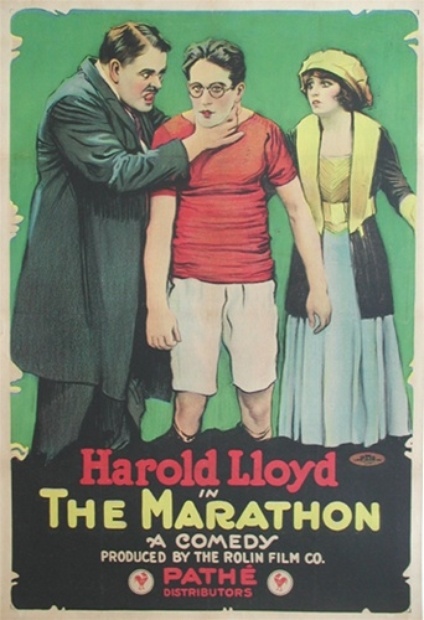 Bebe Daniels, Bud Jamison, and Harold Lloyd in The Marathon (1919)