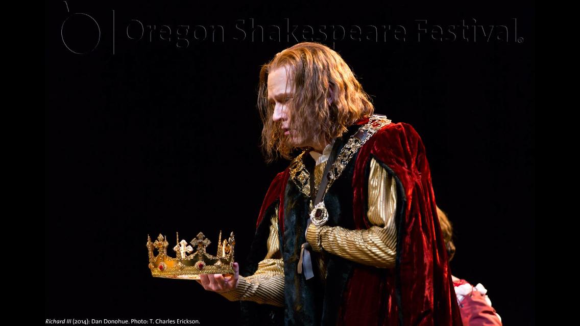 Dan Donohue as Richard III (2014) Oregon Shakespeare Festival.