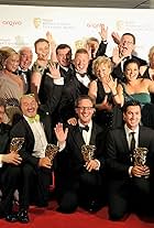 Mark Dymond, Jennifer Gibney, Gary Hollywood, Brendan O'Carroll, Danny O'Carroll, Mike Pyatt, Fiona O'Carroll, Rory Cowan, Eilish O'Carroll, Pat Shields, Amanda Woods, Dermot O'Neill, Martin Delany, Paddy Houlihan, Emily Regan, Fiona Gibney, and Robert Doggett at an event for Mrs. Brown's Boys (2011)