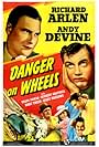 Richard Arlen, Andy Devine, Vinton Hayworth, and Peggy Moran in Danger on Wheels (1940)