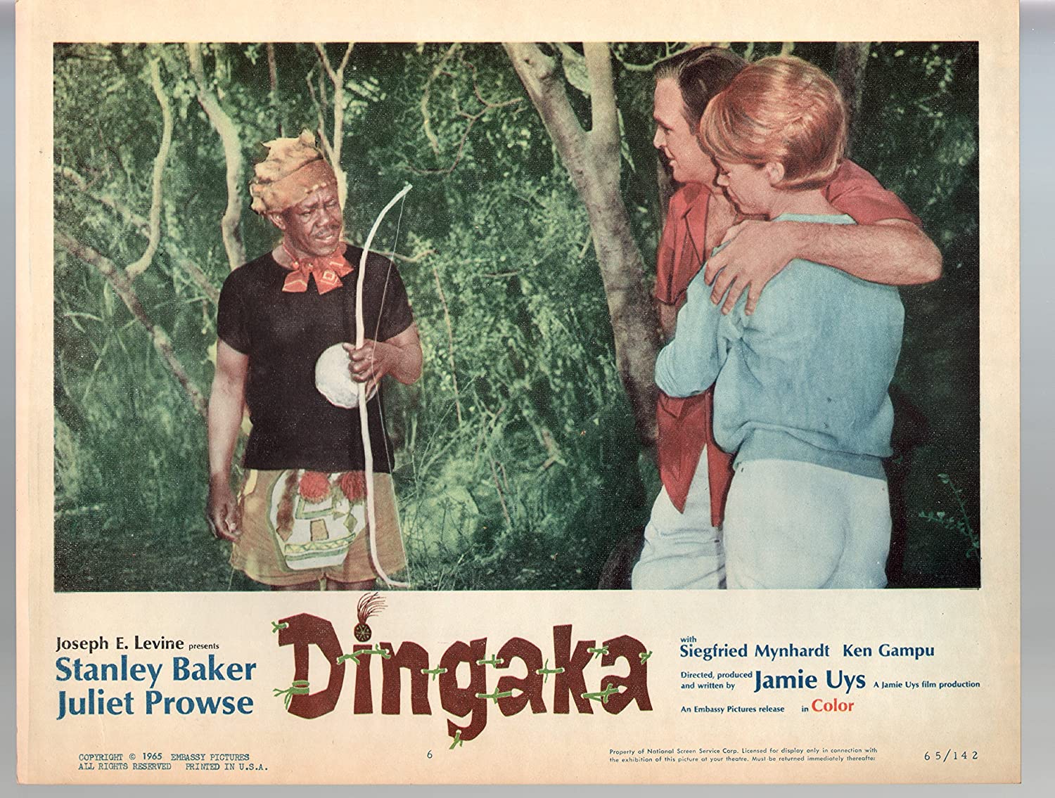 Stanley Baker and Juliet Prowse in Dingaka (1964)