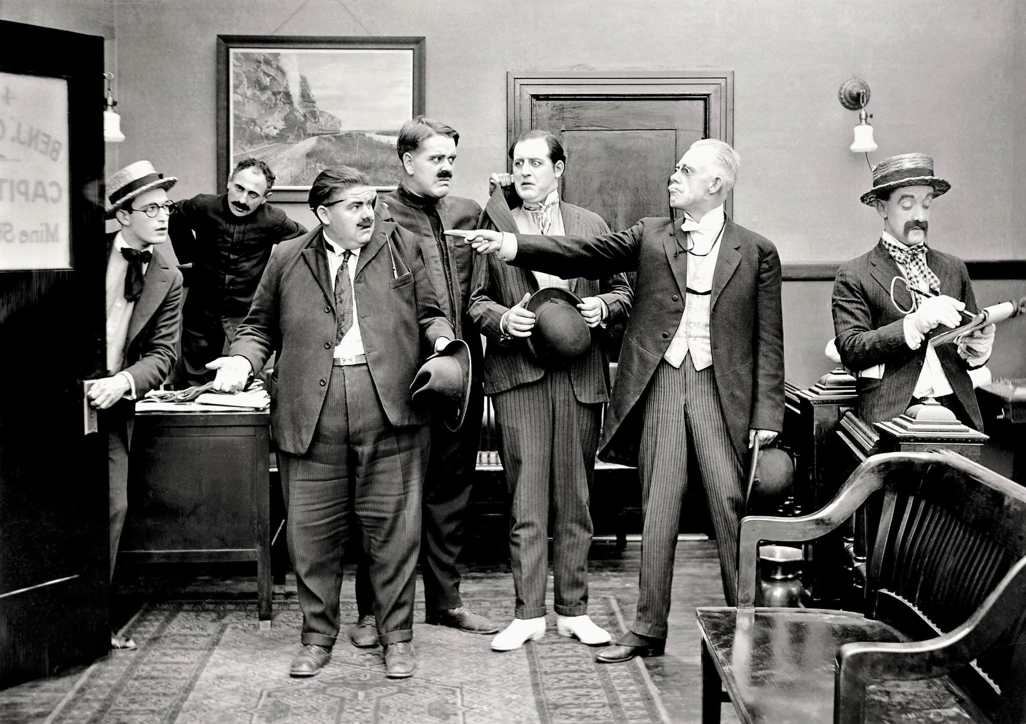 William Gillespie, Dee Lampton, Harold Lloyd, and 'Snub' Pollard in Ask Father (1919)