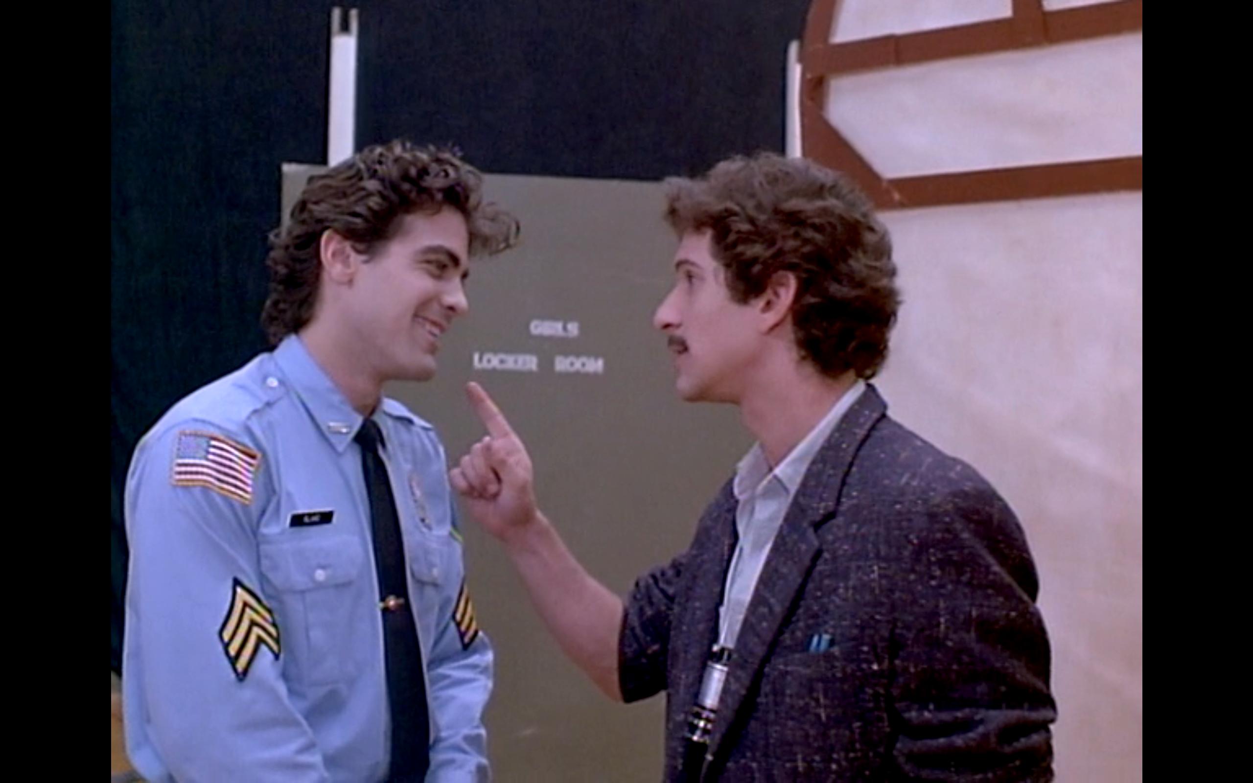 George Clooney and Scott Jacoby in Return to Horror High (1987)