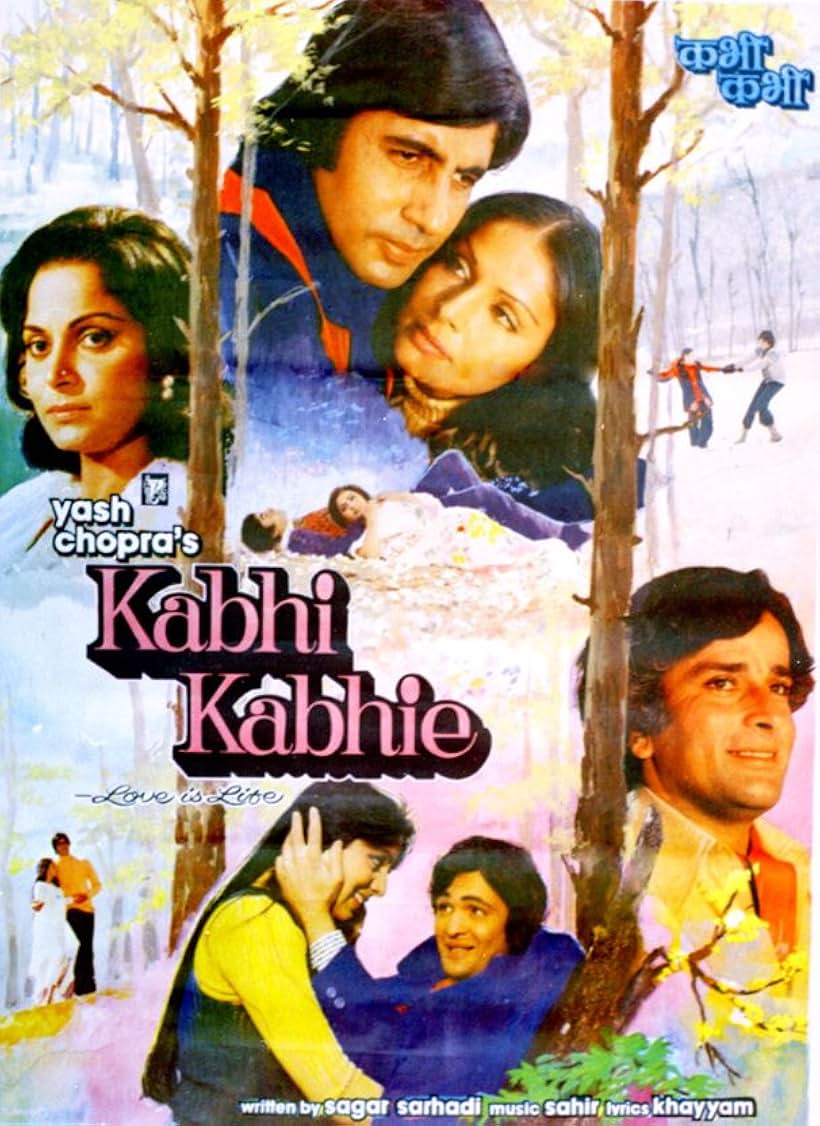 Amitabh Bachchan, Shashi Kapoor, Rakhee Gulzar, Rishi Kapoor, Waheeda Rehman, and Neetu Singh in Kabhi Kabhie (1976)