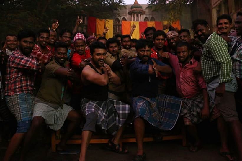 Suriya and Kalaiyarasan in Thaanaa Serndha Koottam (2018)