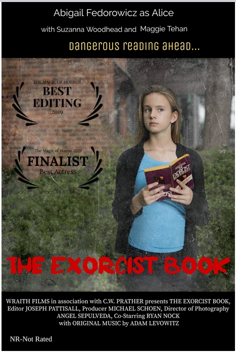 Abigail on poster for award winning film, The Exorcist Book