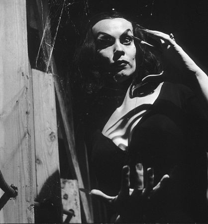 Maila Nurmi as "Vampira", the first TV horror hostess for ABC, 1954