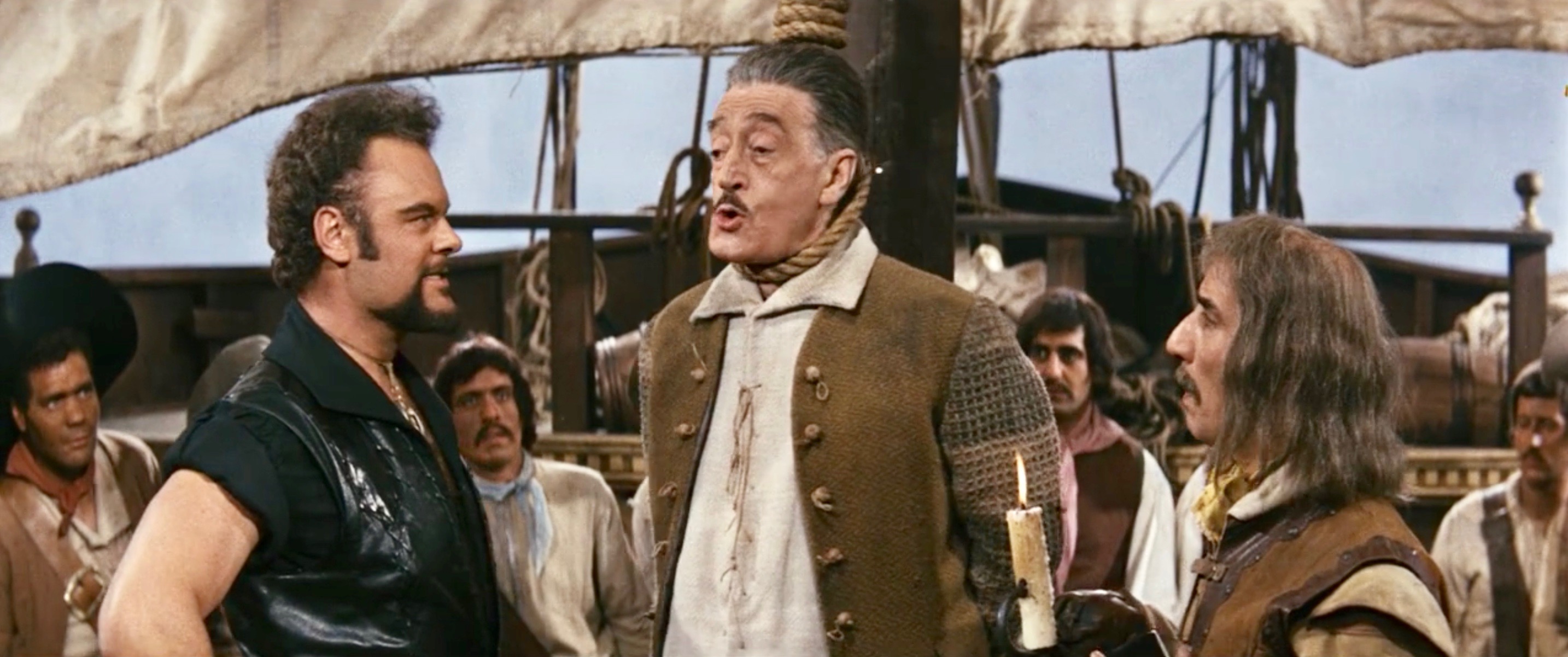 Mario Castellani, Mario Petri, and Totò in Totò contro il pirata nero (1964)