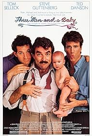 Steve Guttenberg, Tom Selleck, and Ted Danson in Tre scapoli e un bebè (1987)