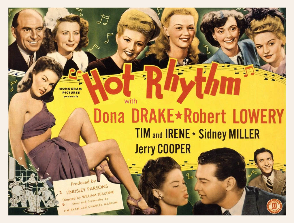 Joan Curtis, Dona Drake, Robert Lowery, Sidney Miller, Irene Ryan, and Tim Ryan in Hot Rhythm (1944)