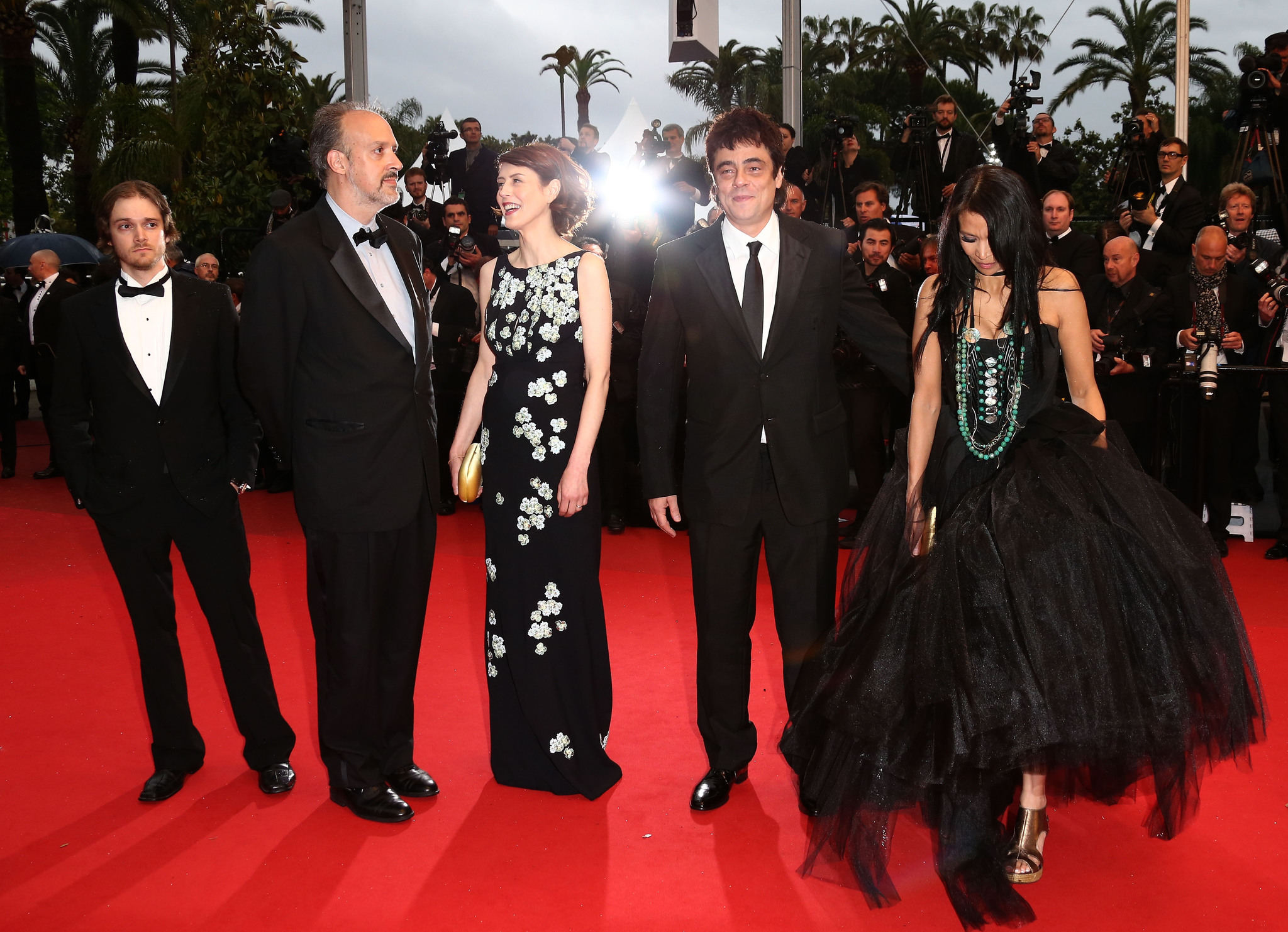 Benicio Del Toro, Kent Jones, Gina McKee, Michelle Thrush, and Danny Mooney at an event for Jimmy P: Psychotherapy of a Plains Indian (2013)