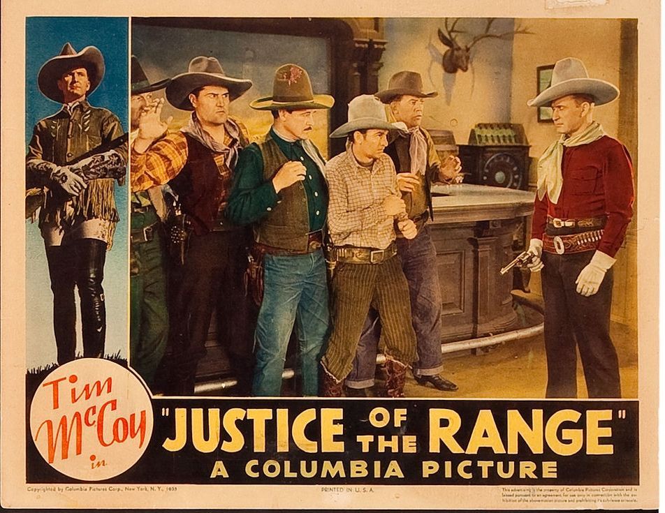 Tim McCoy, Tom London, Archie Ricks, Jack Rockwell, Jack Rutherford, and Allan Sears in Justice of the Range (1935)