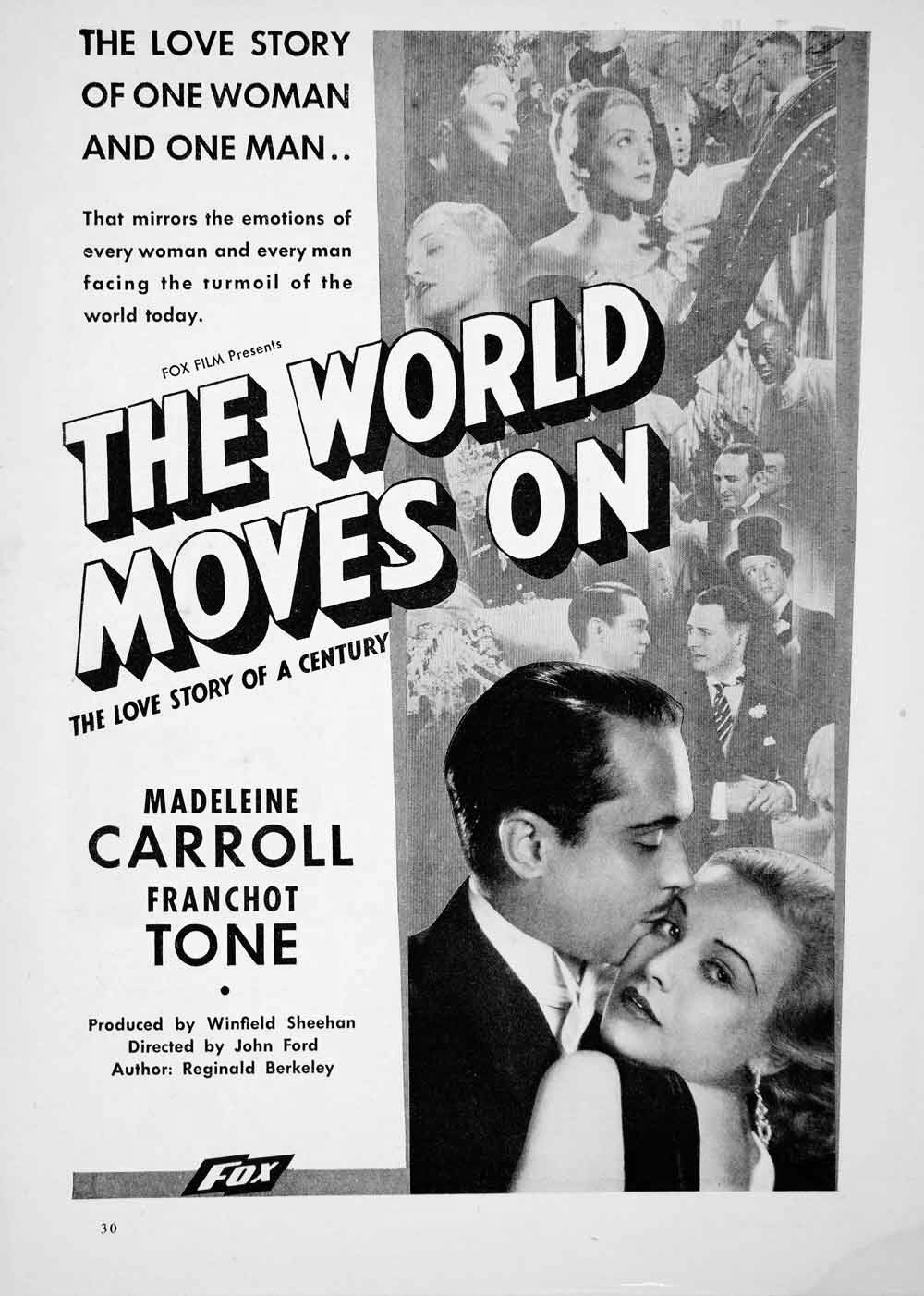 Madeleine Carroll, Reginald Denny, and Franchot Tone in The World Moves On (1934)