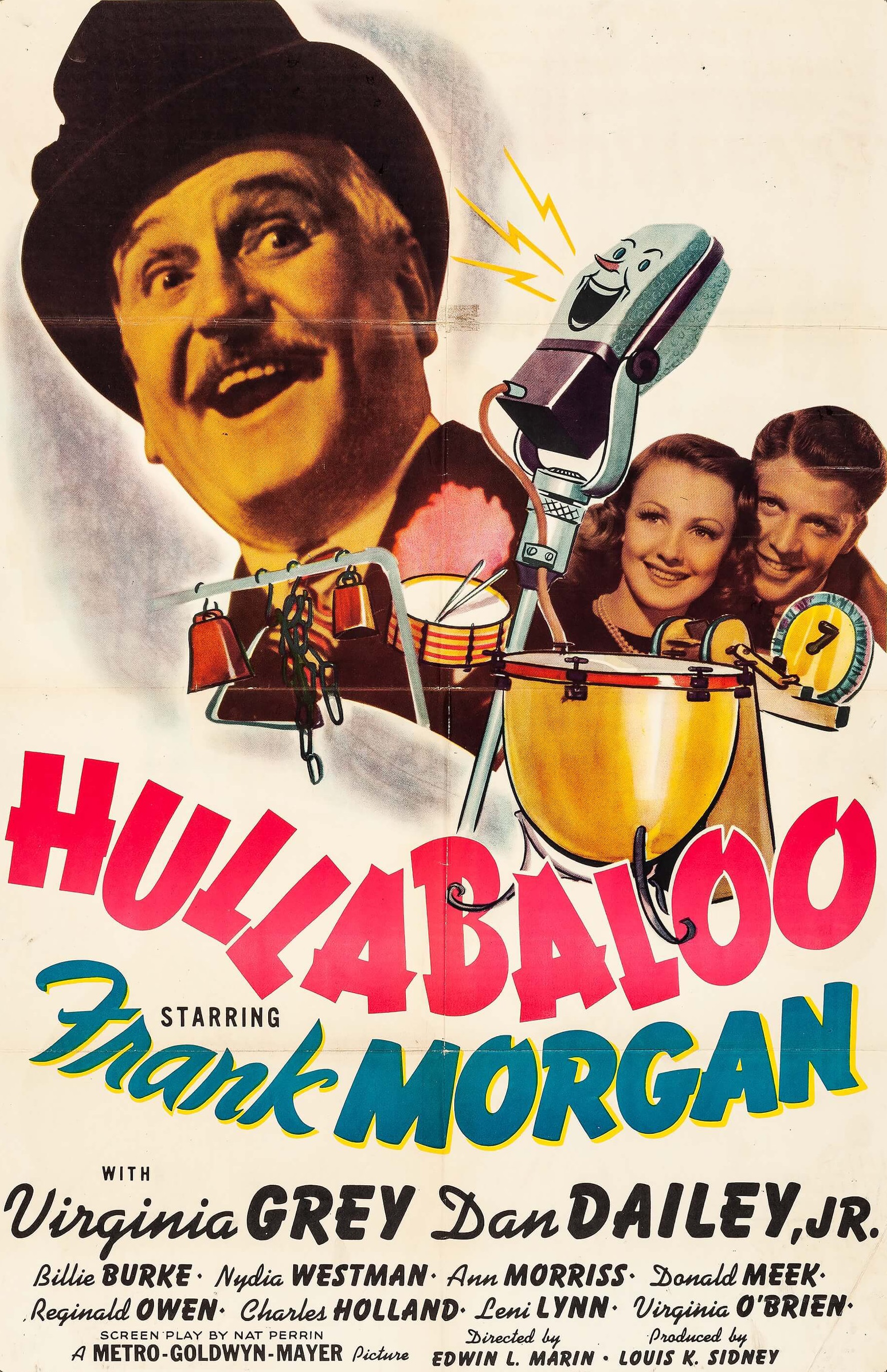 Dan Dailey, Virginia Grey, and Frank Morgan in Hullabaloo (1940)