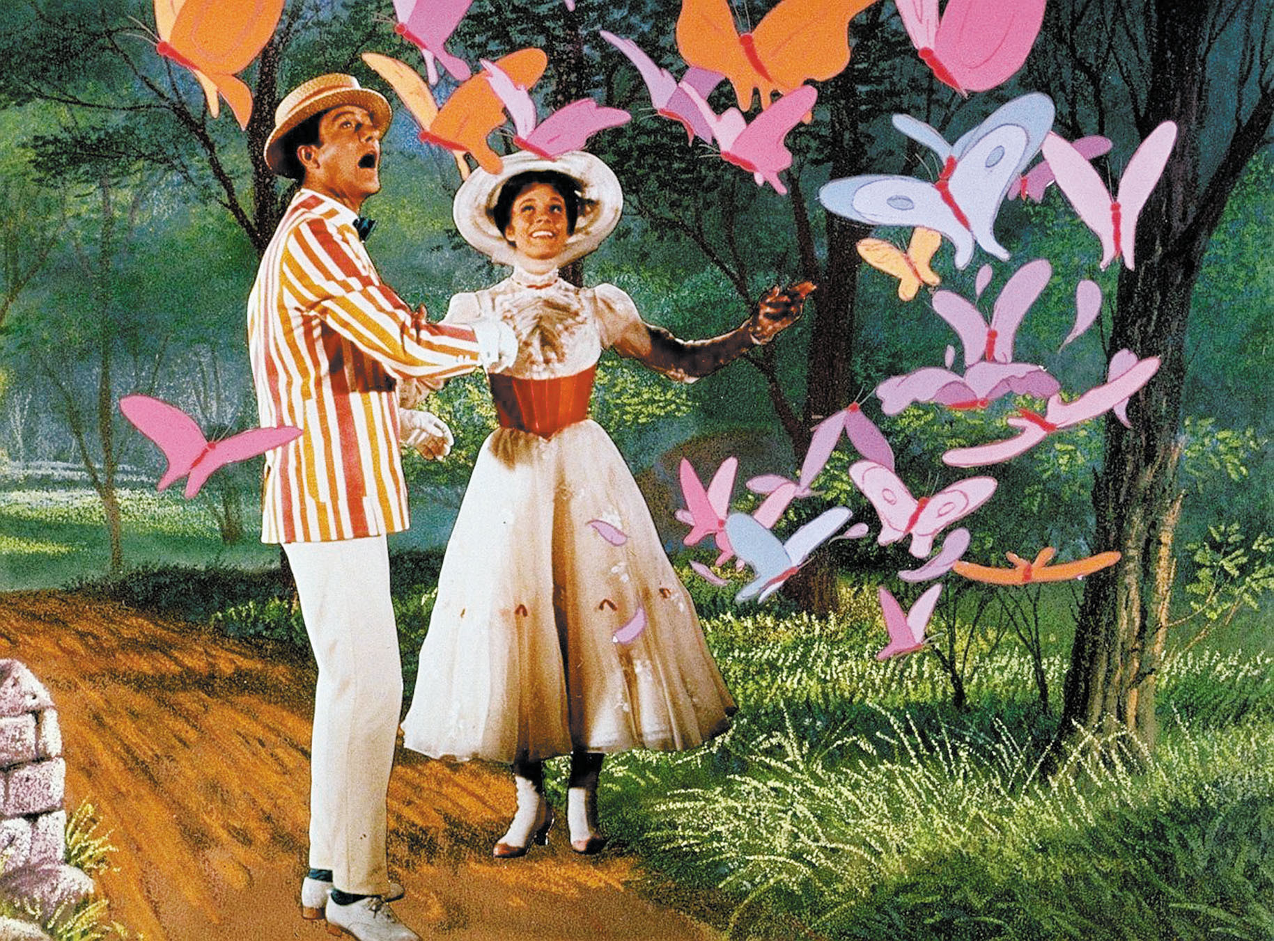 Julie Andrews and Dick Van Dyke in Mary Poppins (1964)