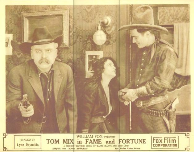 Tom Mix, George Nichols, and Kathleen O'Connor in Fame and Fortune (1918)