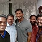 Delhi Ganesh, Vishal, Robo Shankar, and P.S. Mithran in Irumbu Thirai (2018)