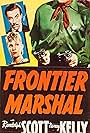 Randolph Scott, Binnie Barnes, Cesar Romero, and Nancy Kelly in Frontier Marshal (1939)