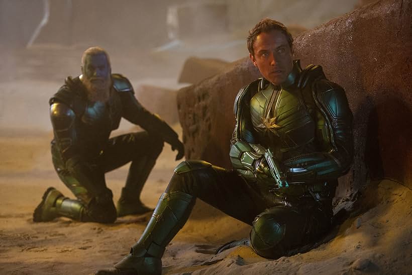 Jude Law and Rune Temte in Captain Marvel (2019)