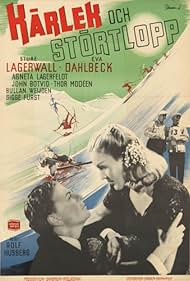 Eva Dahlbeck and Sture Lagerwall in Kärlek och störtlopp (1946)