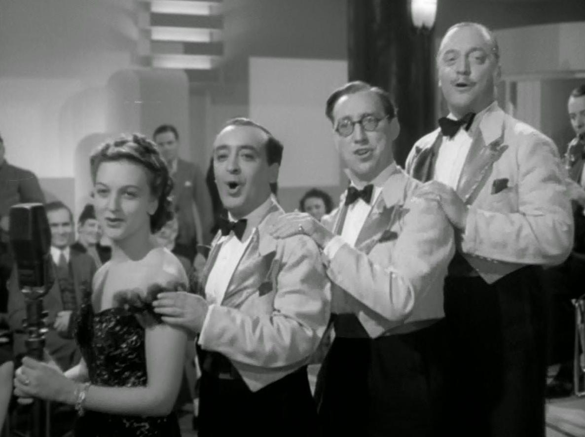 Betty Driver, Sonnie Hale, and Jimmy O'Dea in Let's Be Famous (1939)