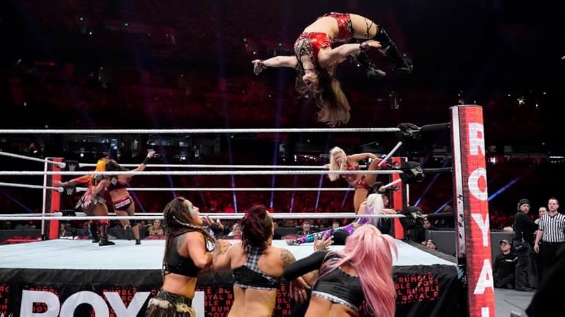 Ashley Fliehr, Sarah Bridges, Masami Odate, Dori Elizabeth Prange, and Gionna Daddio in WWE Royal Rumble (2019)