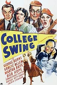 Jackie Coogan, Bob Hope, Betty Grable, Gracie Allen, Ben Blue, George Burns, Florence George, John Payne, and Martha Raye in College Swing (1938)