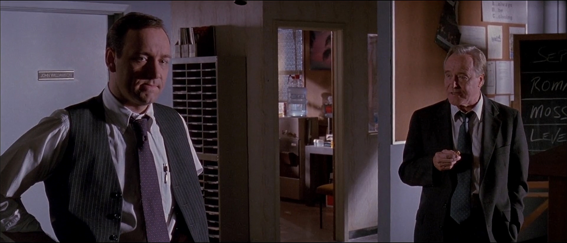 Kevin Spacey and Jack Lemmon in Glengarry Glen Ross (1992)