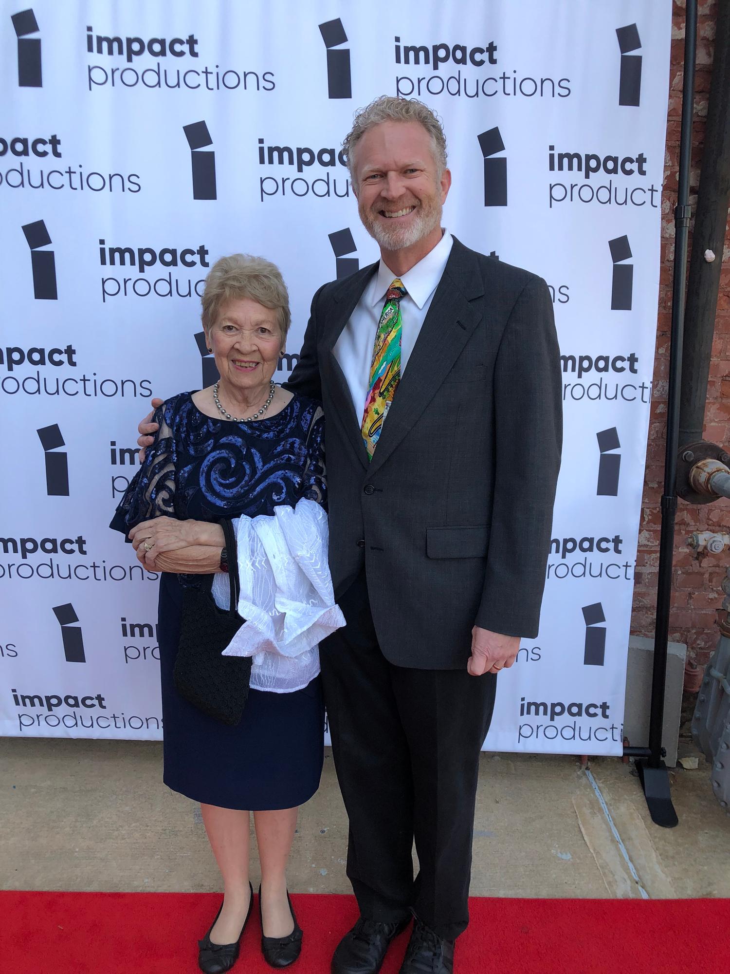 Jeff E Howard with his Mother at the Premier for Season 2 of The Story Behind The Story