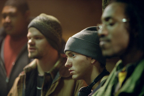 Eminem, Evan Jones, and De'Angelo Wilson in 8 Mile (2002)