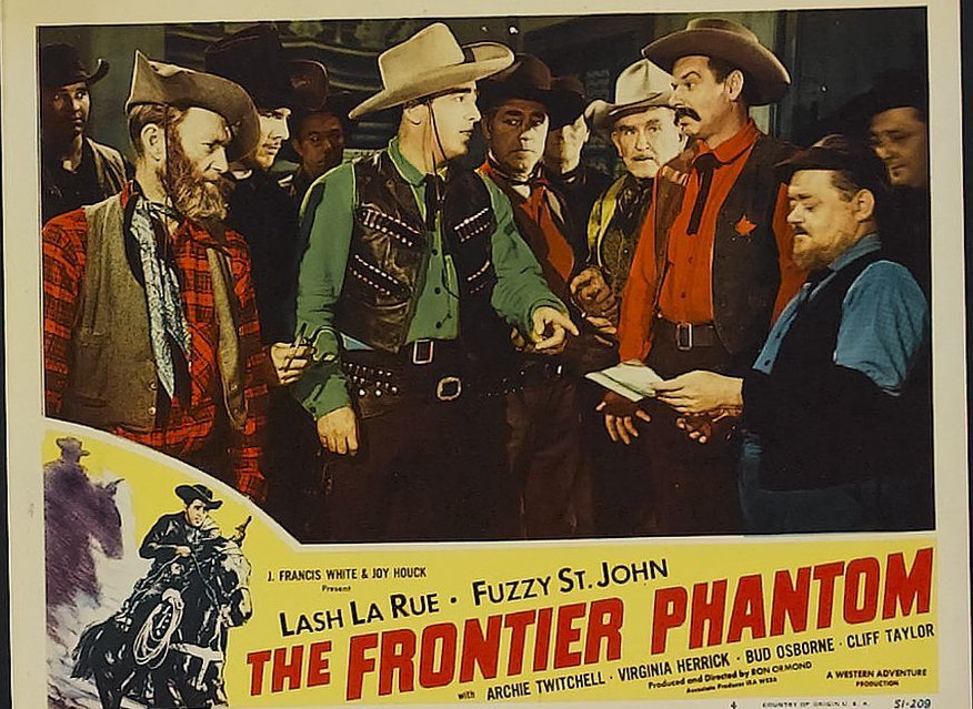 Kenne Duncan, Lash LaRue, Bud Osborne, Al St. John, Cliff Taylor, and Archie Twitchell in The Frontier Phantom (1952)