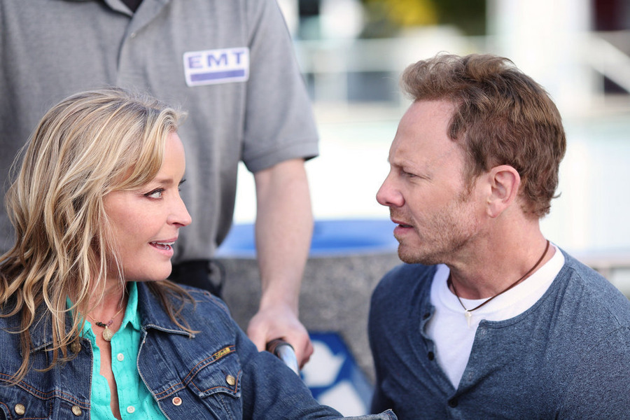 Bo Derek and Ian Ziering in Sharknado 3: Oh Hell No! (2015)