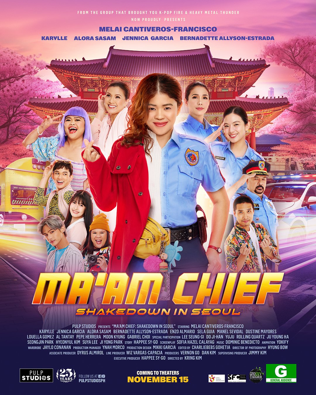 Al Tantay, Sela Guia, Bernadette Allyson, Dustine Mayores, Karylle, Enzo Almario, Jennica Garcia, Manel Sevidal, Melai Cantiveros, Lee Seung-gi, Alora Sasam, and Pepe Herrera in Ma'am Chief: Shakedown in Seoul (2023)