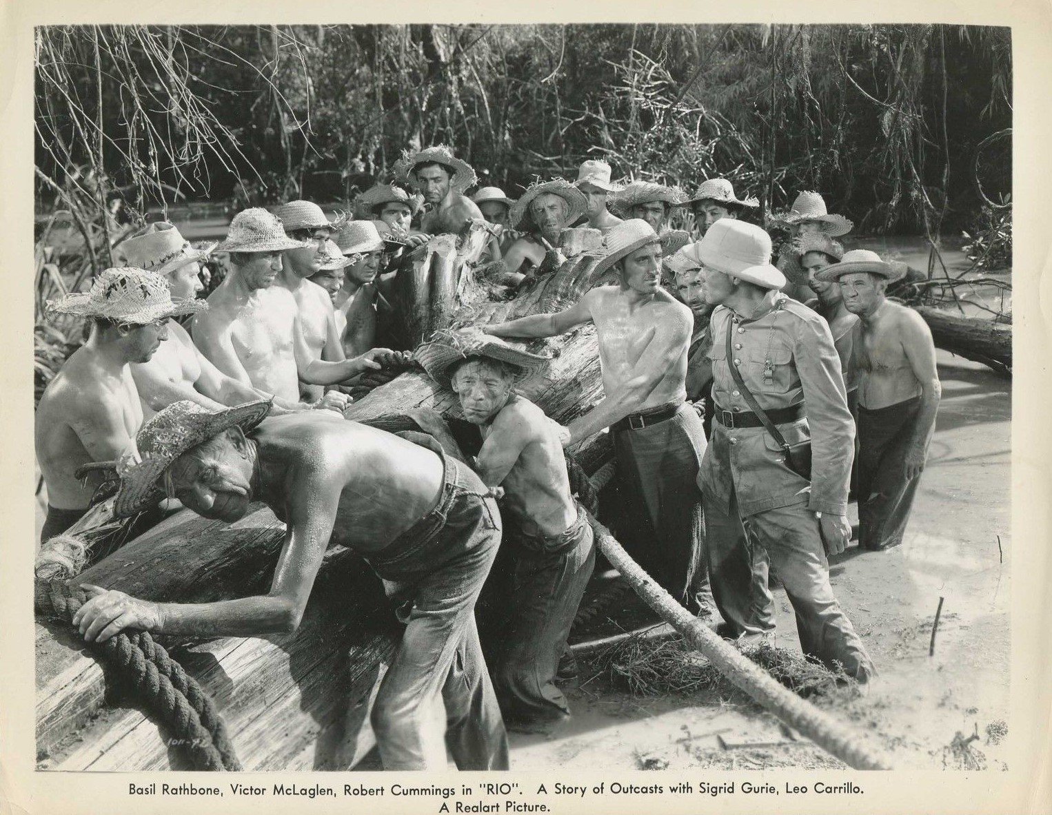 Basil Rathbone, Ernie Adams, Ted Billings, Eddy Chandler, and Sidney D'Albrook in Rio (1939)