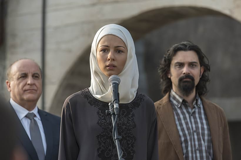 Joseph Long, Tom Kanji, and Annet Mahendru in Tyrant (2014)