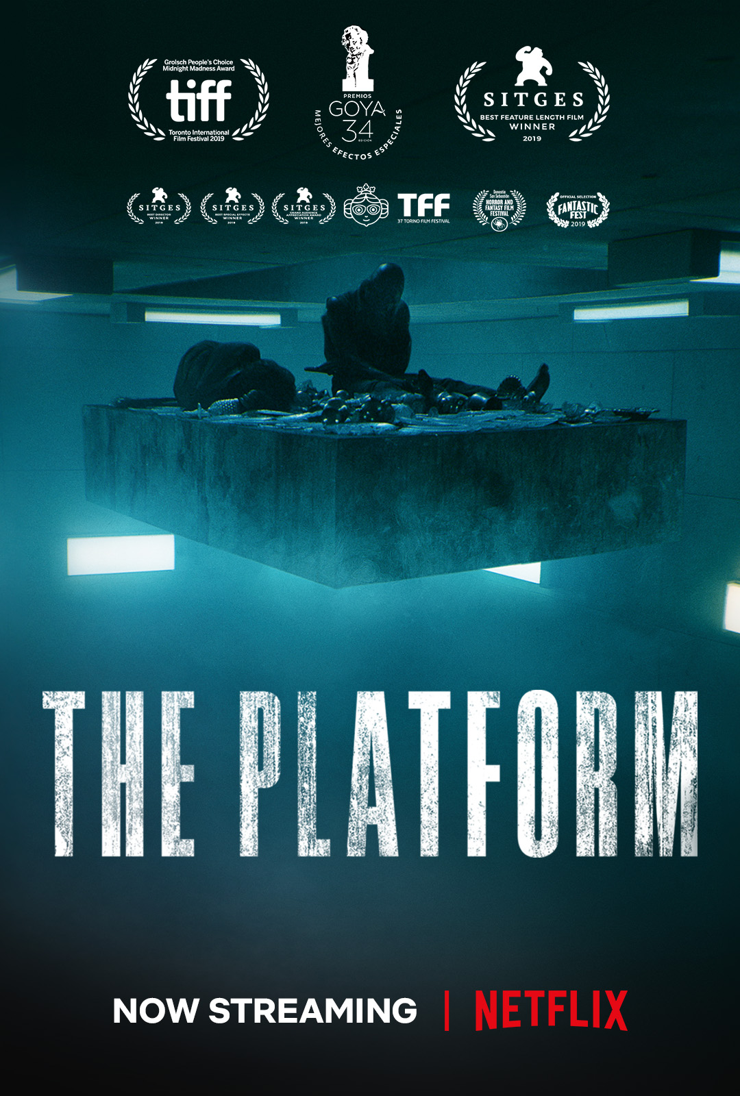 Emilio Buale and Ivan Massagué in The Platform (2019)