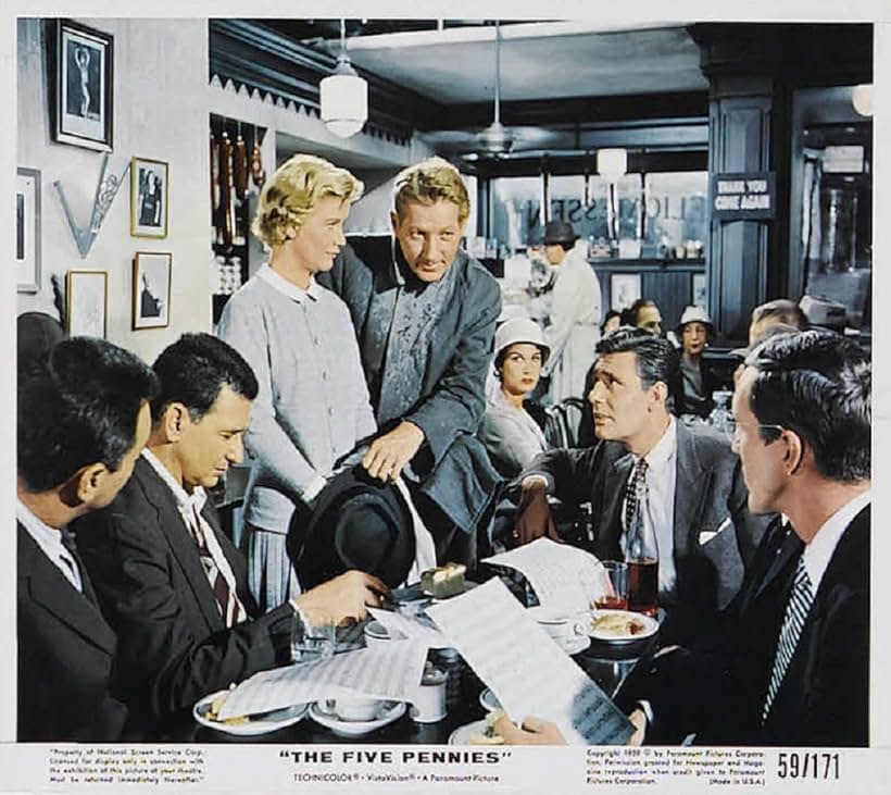 Barbara Bel Geddes, Danny Kaye, Ray Daley, and Harry Guardino in The Five Pennies (1959)