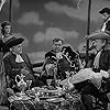 John Carradine, Charles Laughton, Barbara Britton, William Farnum, and Lumsden Hare in Captain Kidd (1945)