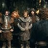 Jed Brophy, John Callen, Martin Freeman, Mark Hadlow, Peter Hambleton, William Kircher, James Nesbitt, Stephen Hunter, and Adam Brown in The Hobbit: The Battle of the Five Armies (2014)