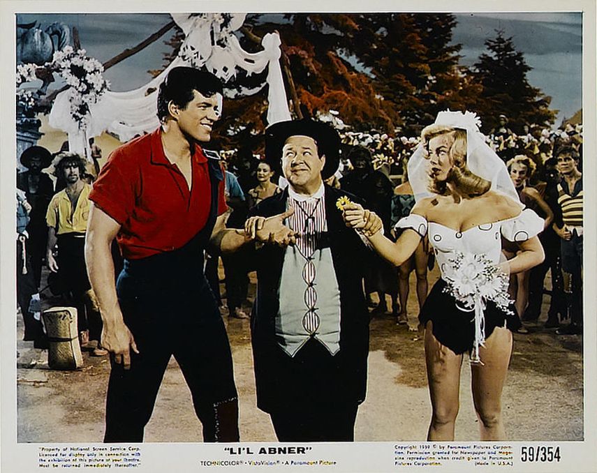 Stubby Kaye, Peter Palmer, and Leslie Parrish in Li'l Abner (1959)